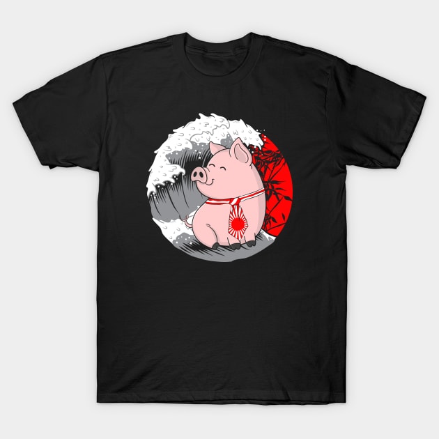 Cute Kawaii Pig Japanese Anime Swine Animals T-Shirt by stockwell315designs